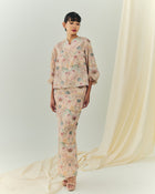 Elara Kurung in Coral